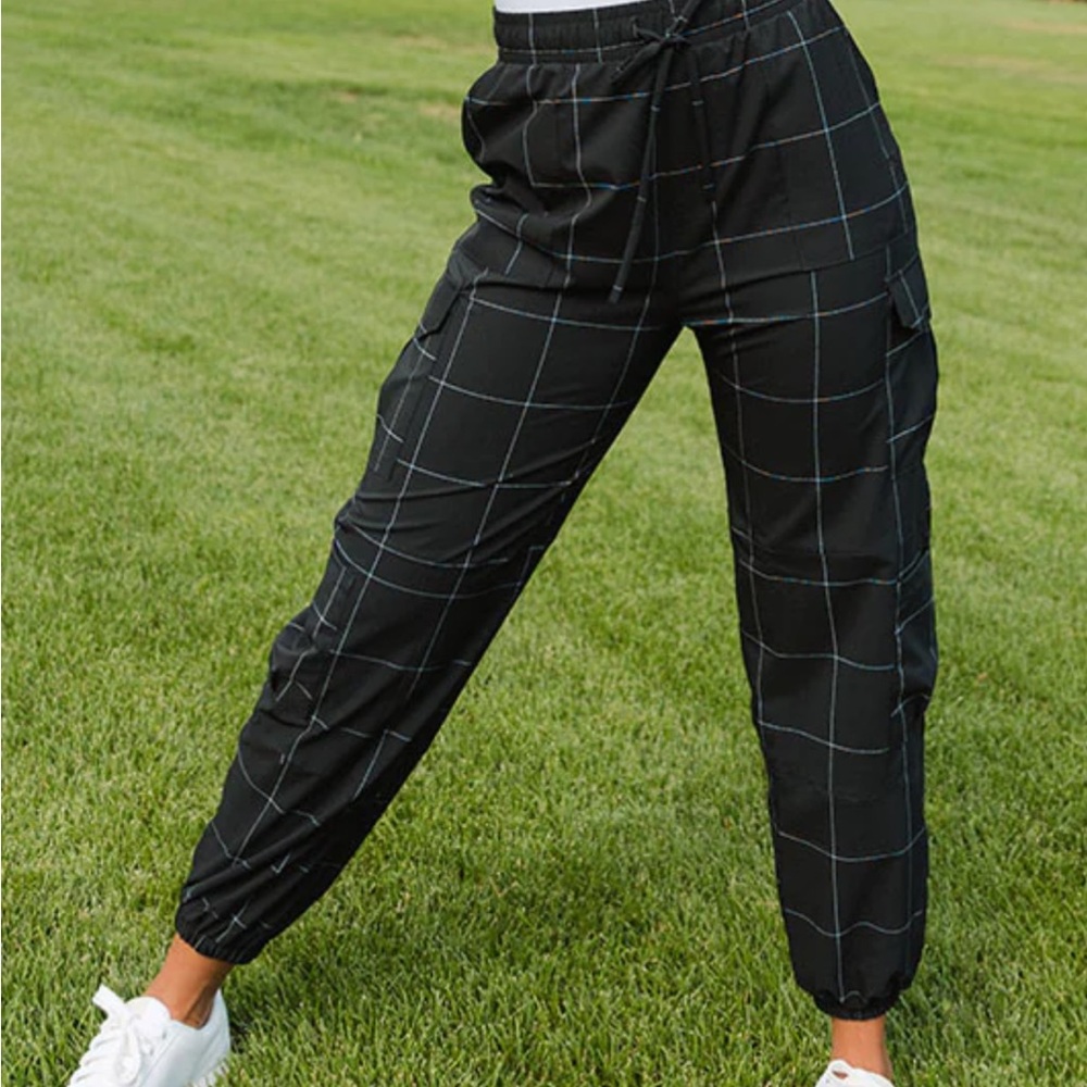 Adorable plaid joggers